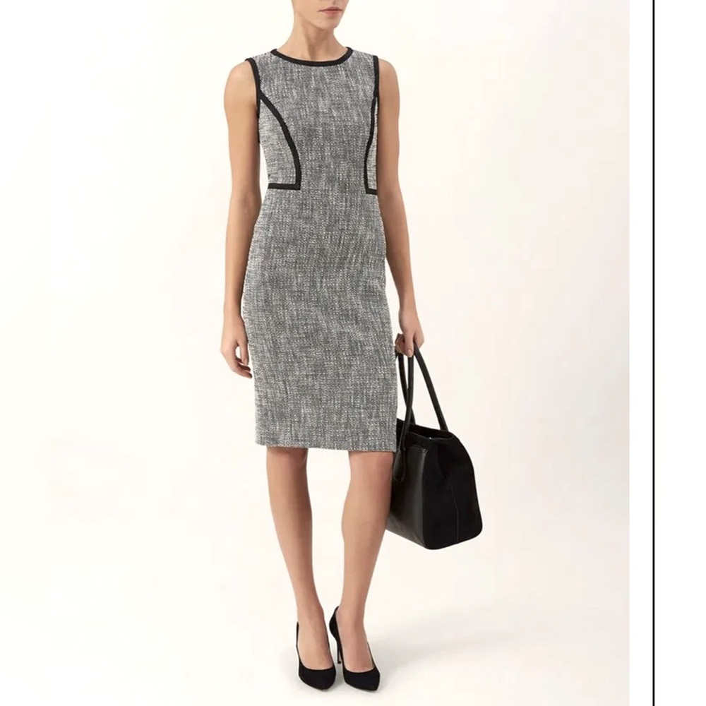 HOBBS LONDON Jamila Tweed Sheath Dress Size 4